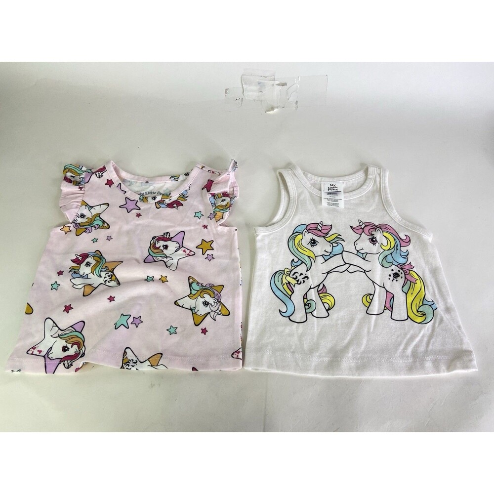 My Little Pony Retro 2 Piece Sleeveless T-Shirt Tank Top Girls Size 18 Months